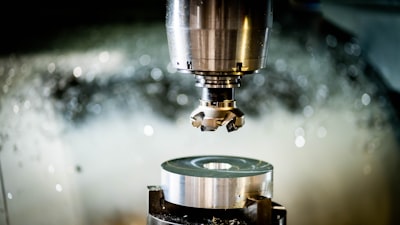 CNC machining spindle cutting metal