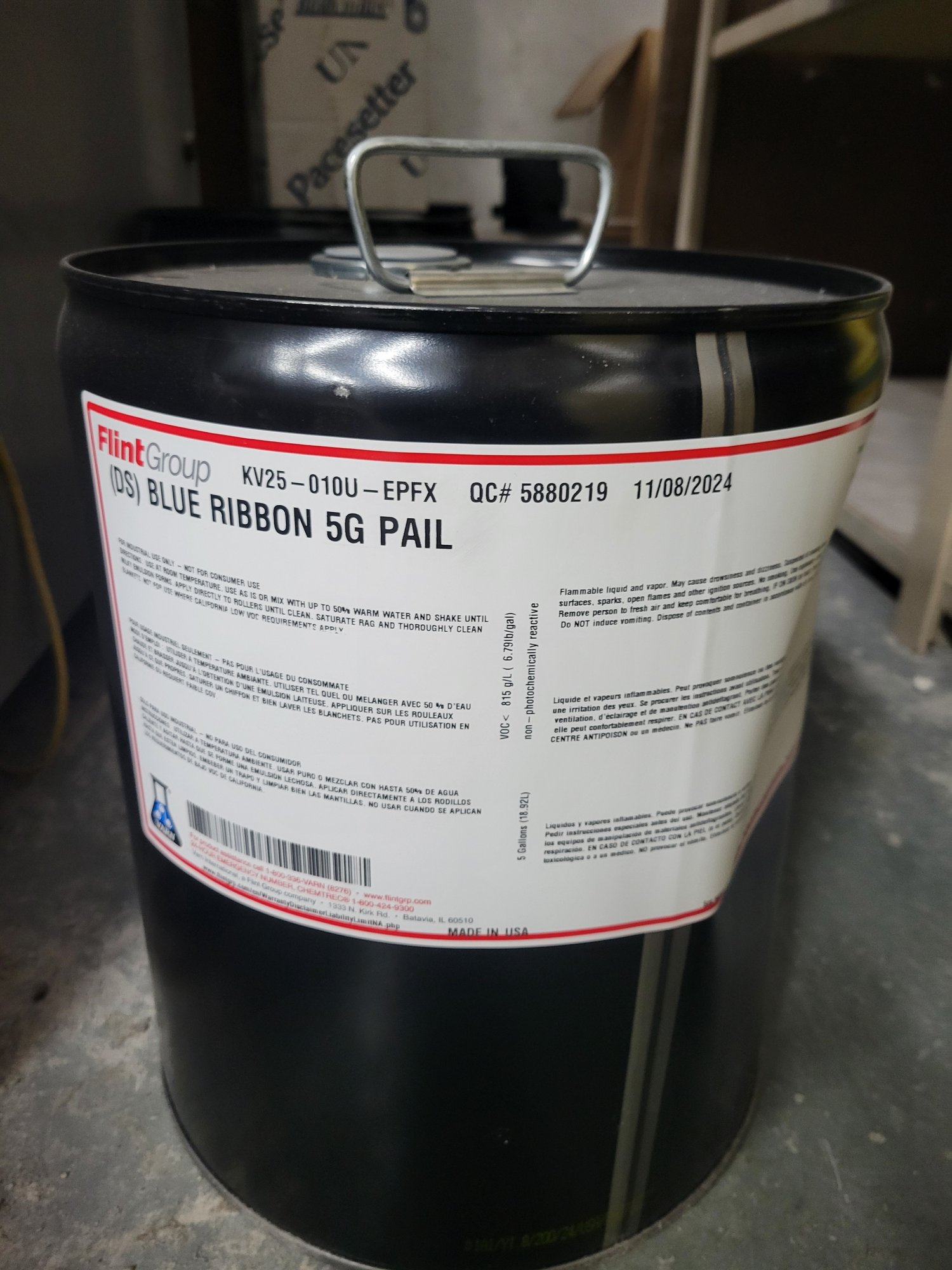 Varn Blue Ribbon Press Wash -- 5 Gallon Pail (Unopened) — Varn (Flint Group) Blue Ribbon KV25-010U-EPFX main photo
