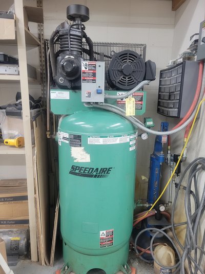 Speedaire Vertical Stationary Air Compressor -- Two-Stage — Speedaire Vertical Two-Stage