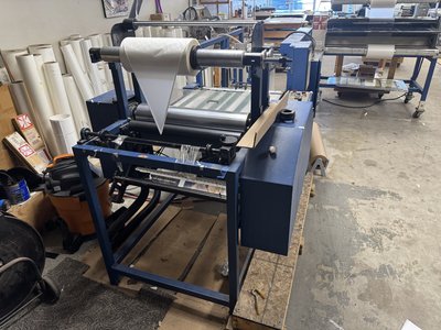 Wide-Format Industrial Four-Roll Laminator -- Blue Frame — Unknown Unknown